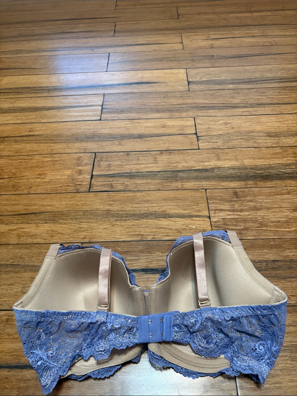 38E ThirdLove 24/7 Lace Balconette Bra Underwire Womens Light Blue Nude - Picture 3 of 5